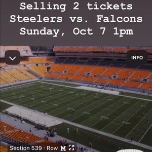 2 Football Tickets (steelers versus Falcons)